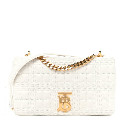 Burberry Lambskin Quilted Small Lola Bag White 1 of 9