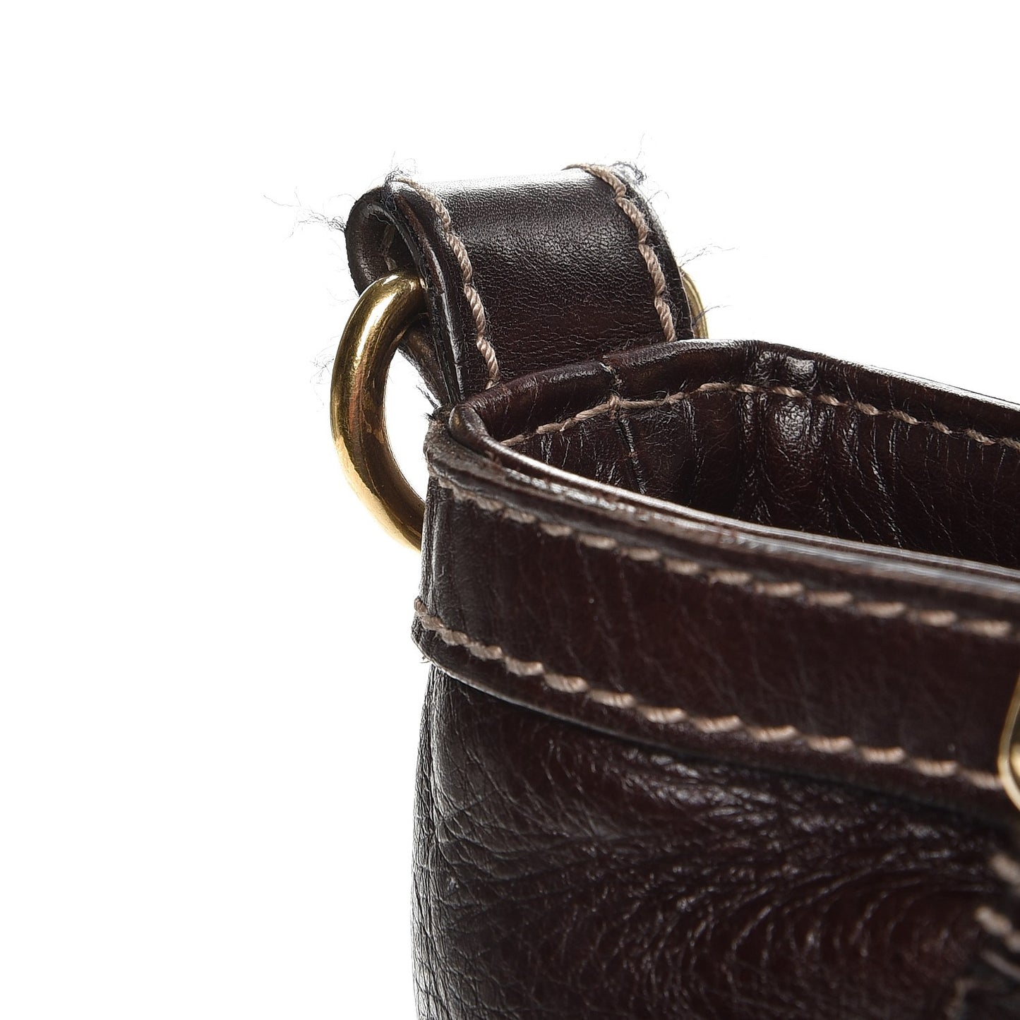 Calfskin Medium Britt Bag Dark Brown