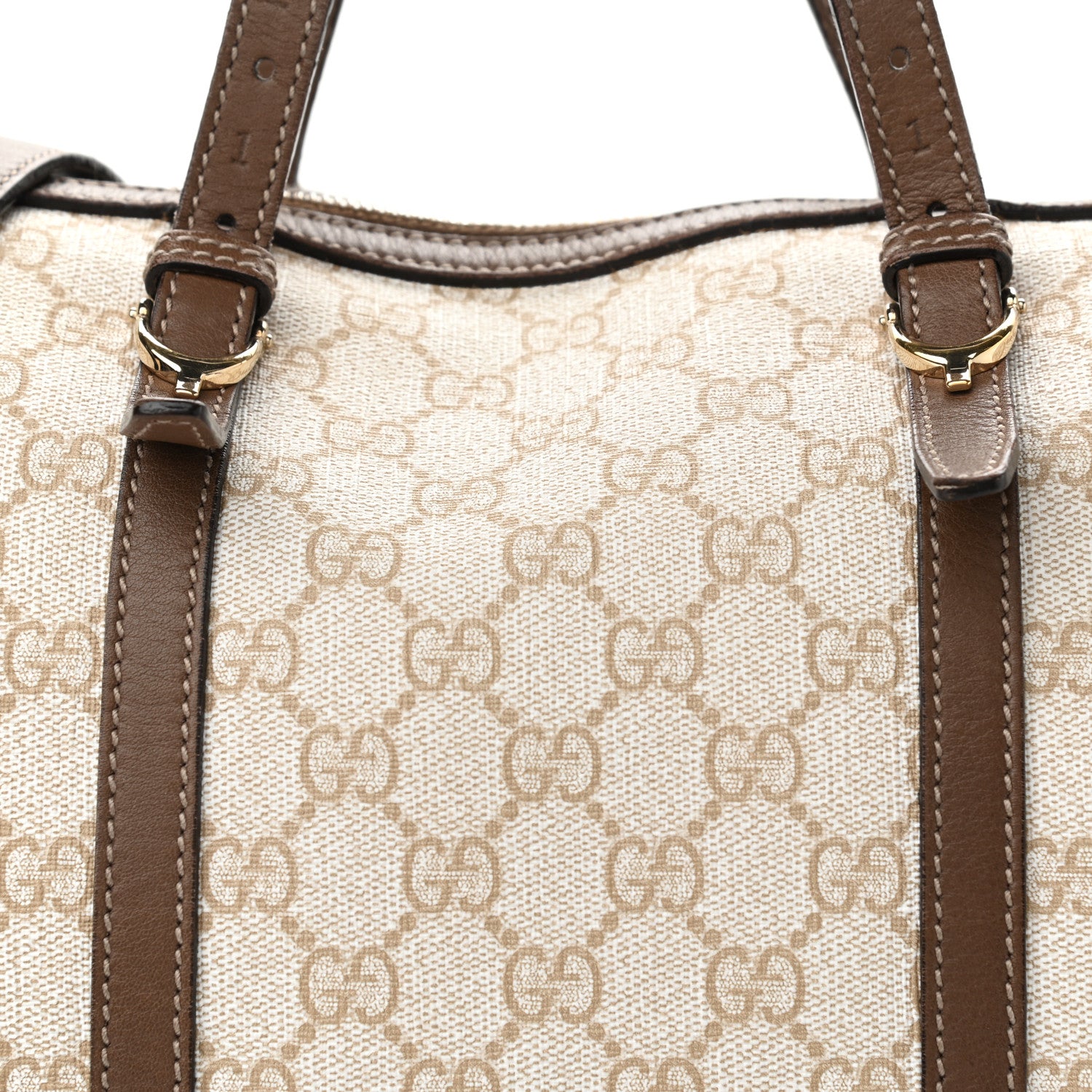 Gucci GG Supreme Monogram Calfskin Medium Nice Boston New Mystic White Beige Brown 9 of 16