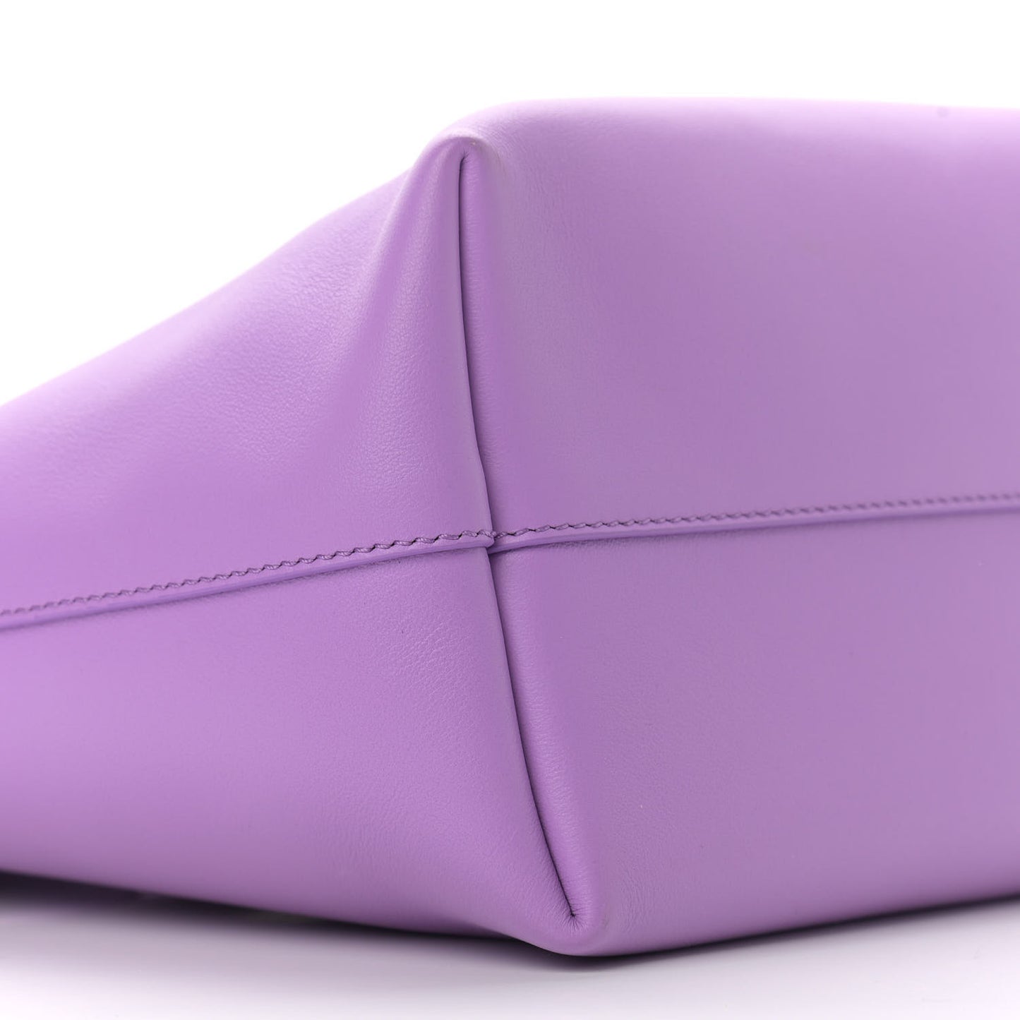 Calfskin Perforated Mini Logo Tote Purple