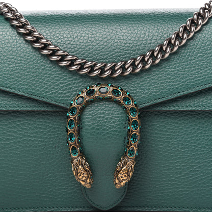 Gucci Pebbled Calfskin Small Dionysus Shoulder Bag Emerald 9 of 9