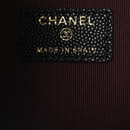 Chanel Caviar Quilted Medium Cosmetic Case Black 6 of 8
