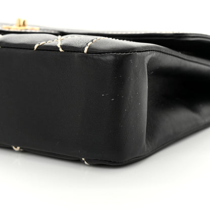 Chanel Calfskin Quilted Wild Stitch Flap Black 10 of 13