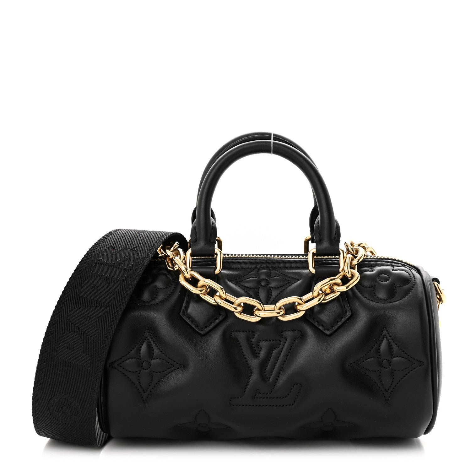 Louis Vuitton Calfskin Bubblegram Papillon BB Black 1 of 9