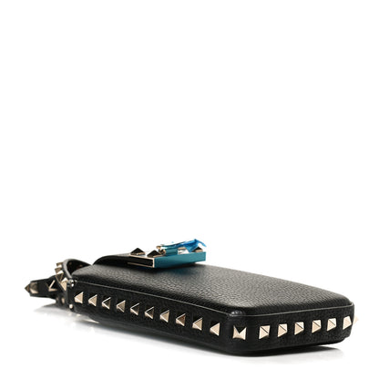 Valentino Garavani Grained Calfskin Rockstud Crossbody Phone Case Black 4 of 10