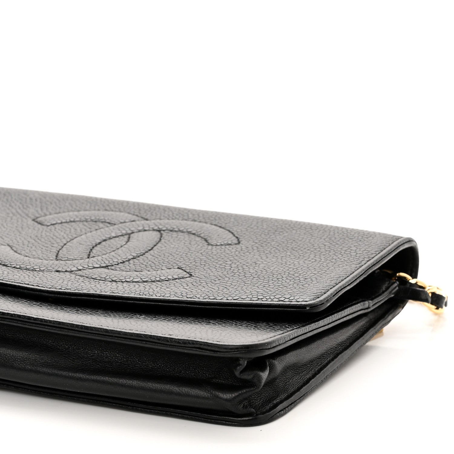 Chanel Caviar Timeless CC Wallet On Chain WOC Black 11 of 12