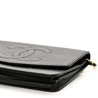 Chanel Caviar Timeless CC Wallet On Chain WOC Black 11 of 12