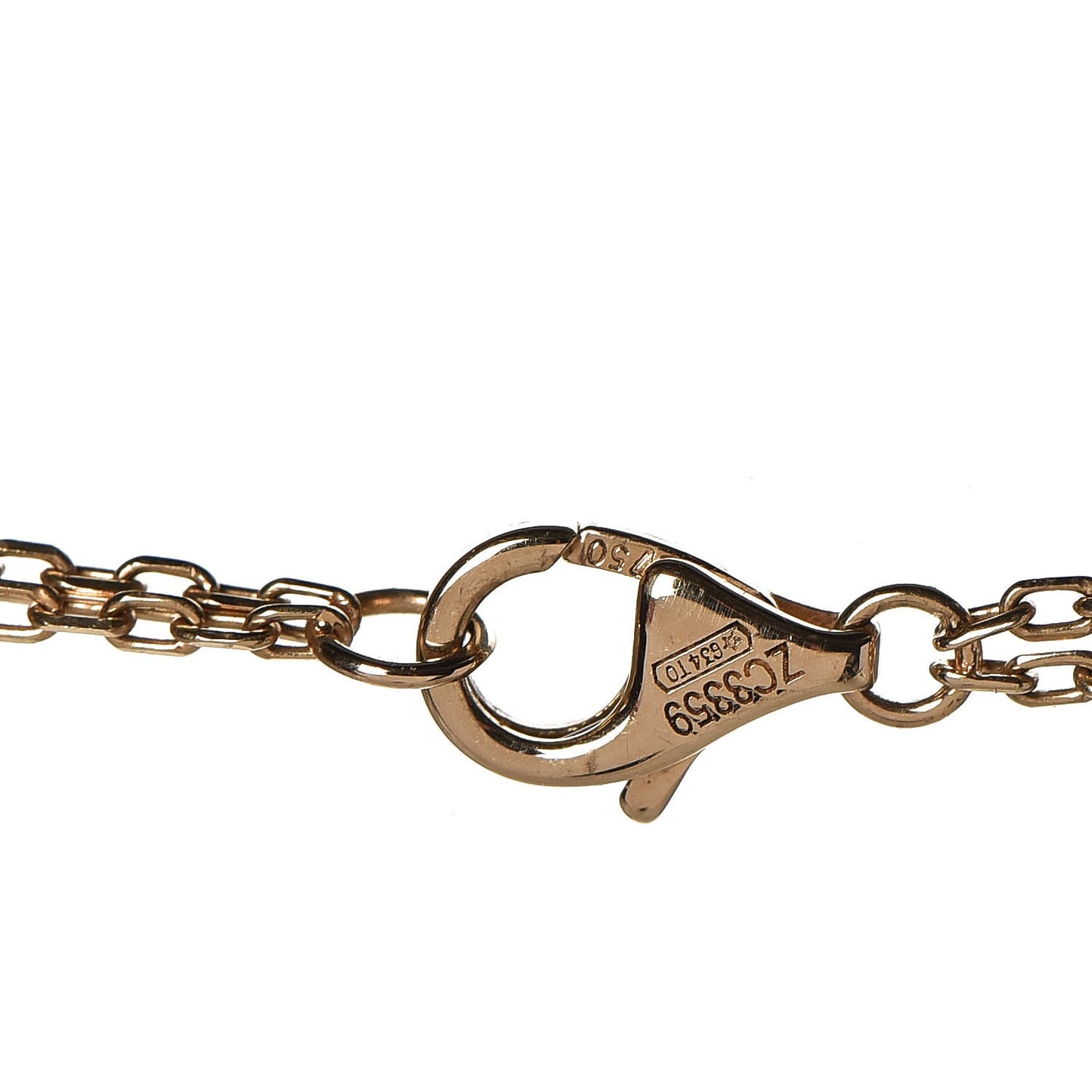 18K Yellow Gold 2 Diamond LOVE Necklace