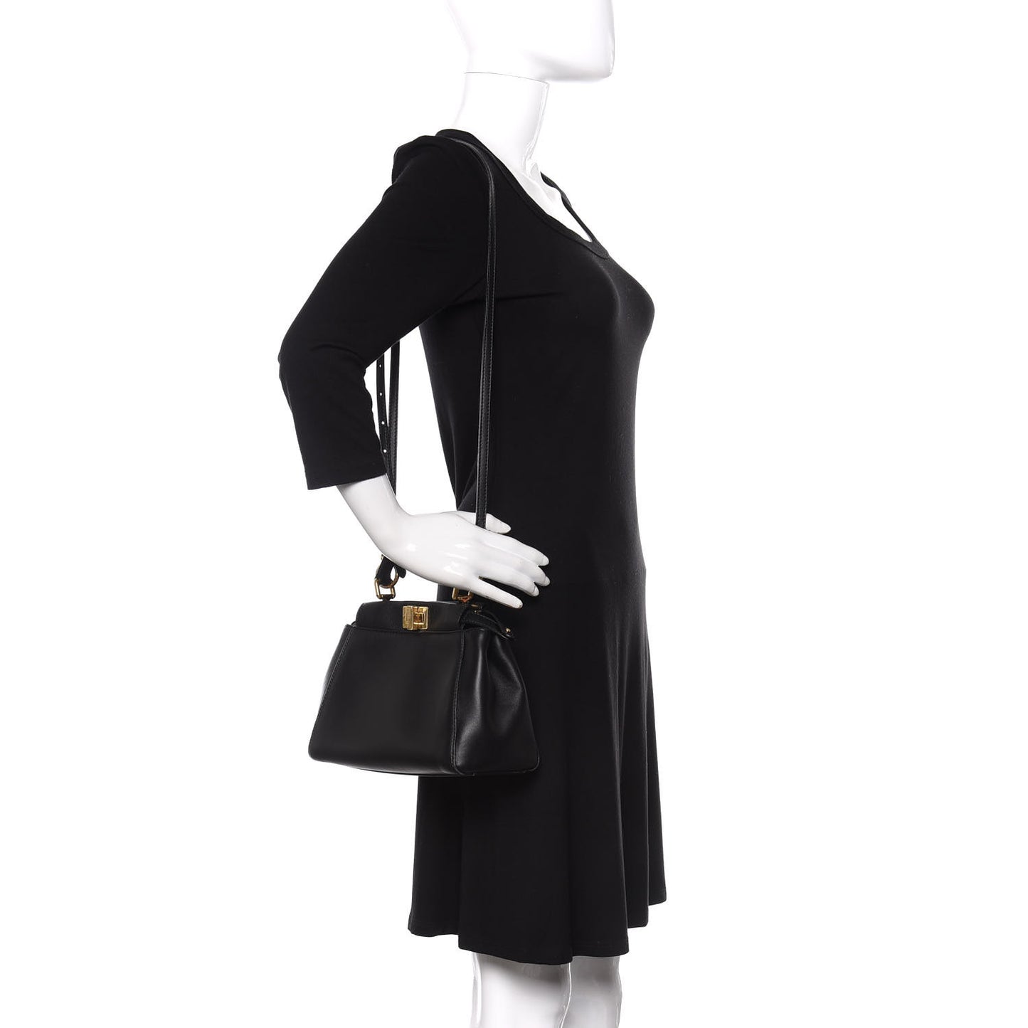 Nappa Mini Peekaboo Iconic Satchel Black