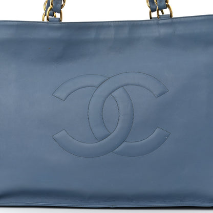 Chanel Lambskin Jumbo CC Shoulder Bag Blue 8 of 11