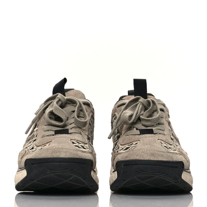 Chanel Suede Calfskin Embroidered CC Sneakers 35.5 Beige Black 2 of 8