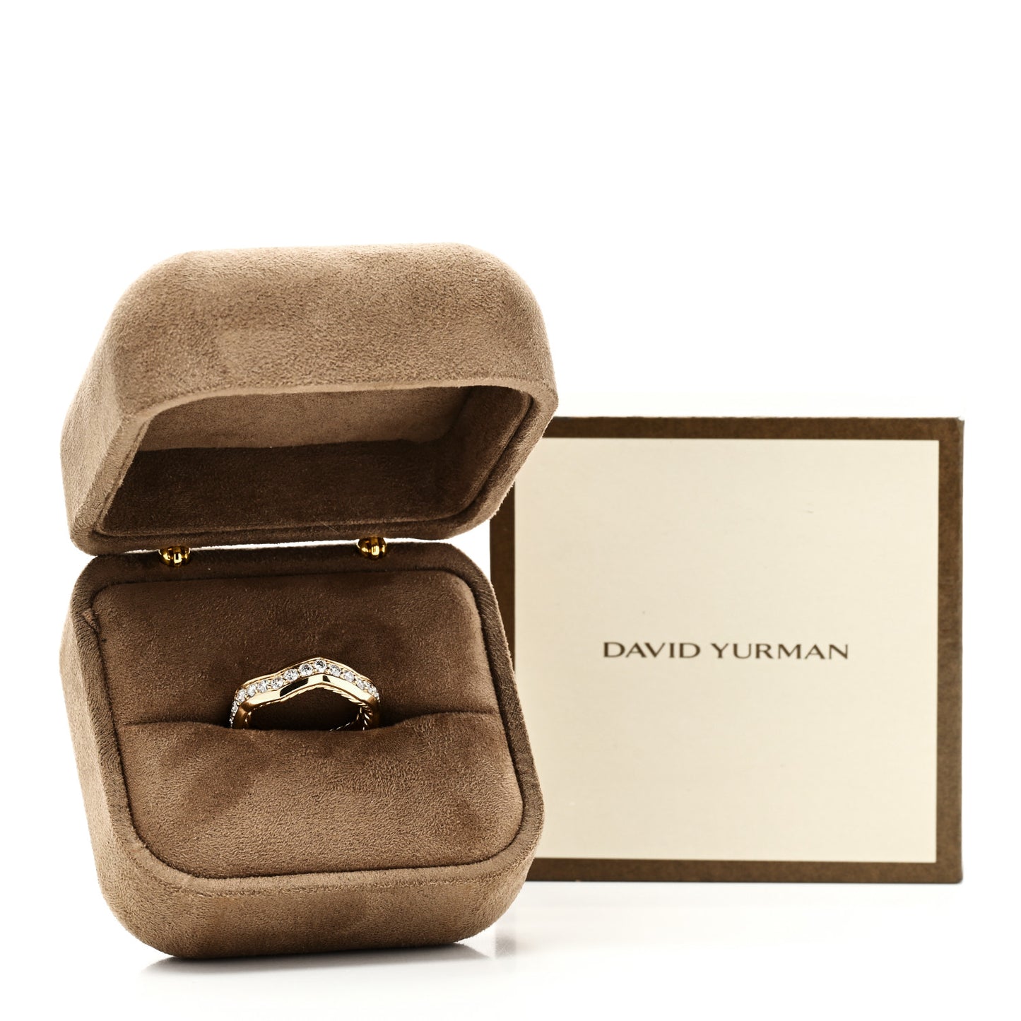 18K Yellow Gold Diamond 5mm Zig Zag Stax Ring 56 7.75