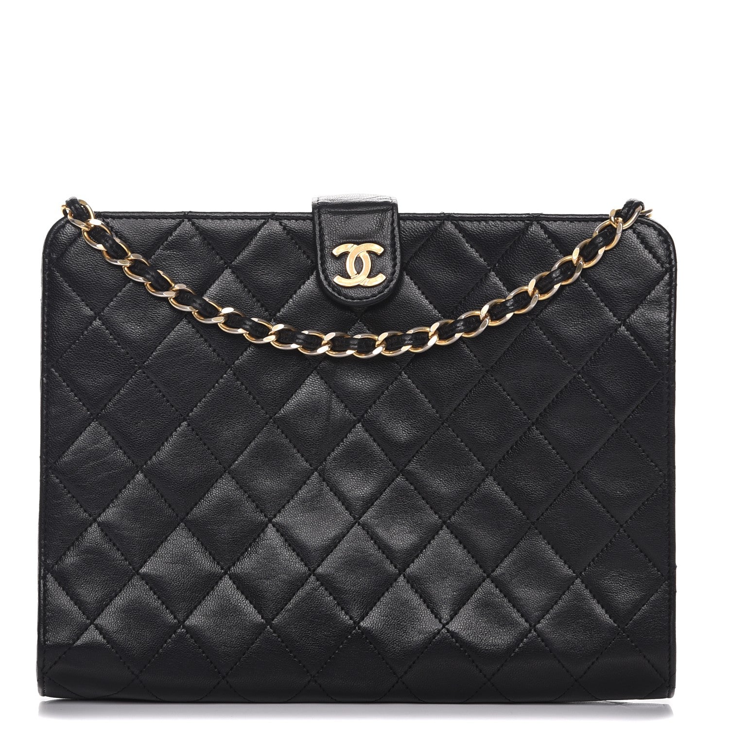 Chanel Lambskin Quilted Tassel Chain Bag Black 1 of 9