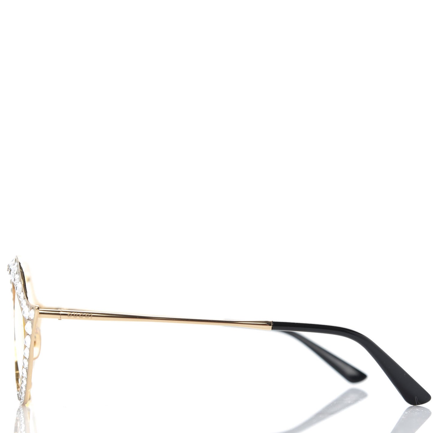 Metal Crystal Cat Eye Glasses GG0046S Gold