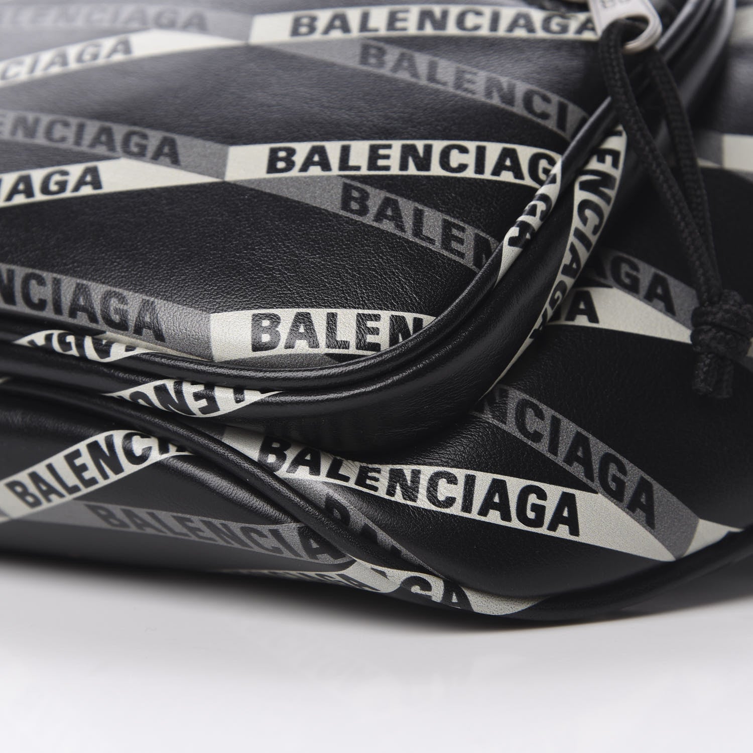 Balenciaga Smooth Calfskin Losange Monogram Explorer Belt Bag Black Grey 10 of 10