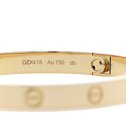 Cartier 18K Yellow Gold LOVE Bracelet 18 6 of 9
