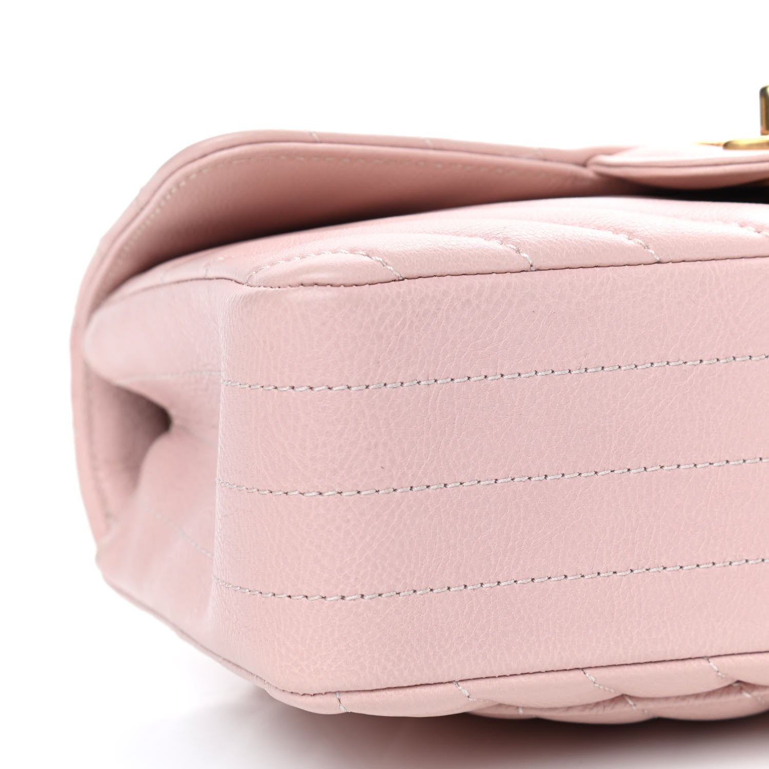 Chanel Calfskin Chevron Quilted Mini Rectangular Flap Light Pink 6 of 9