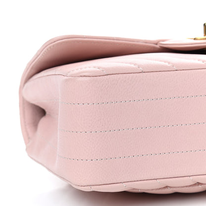 Chanel Calfskin Chevron Quilted Mini Rectangular Flap Light Pink 6 of 9