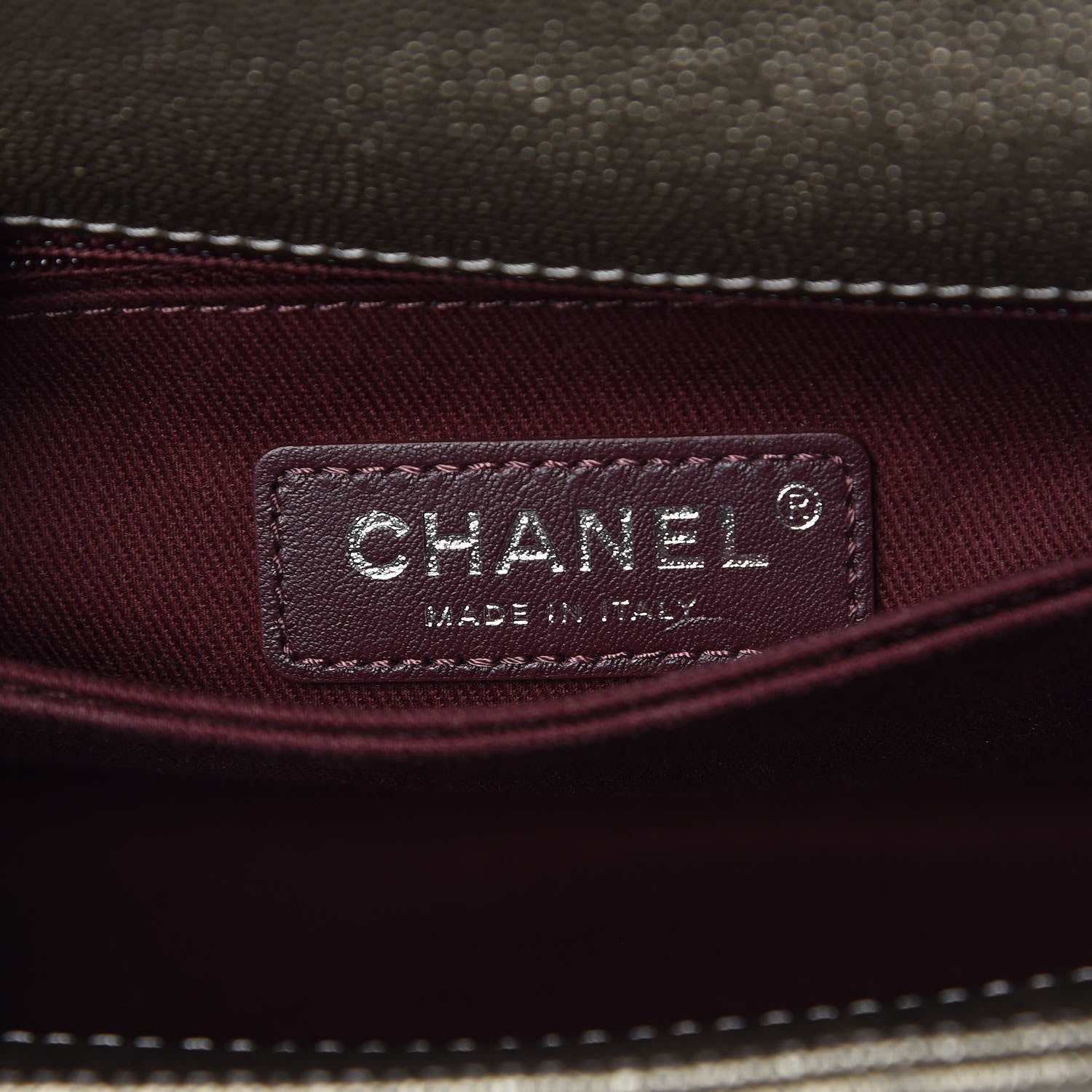 Chanel Metallic Caviar Chevron Quilted Mini Coco Handle Flap Light Gold 7 of 7