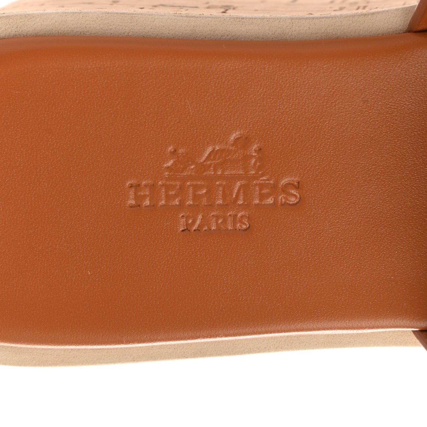 Calfskin Cork Eze 30 Sandals 35 Marron Glaise