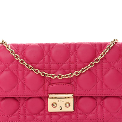 Christian Dior Lambskin Cannage Miss Dior Promenade Pouch Fuchsia 8 of 11