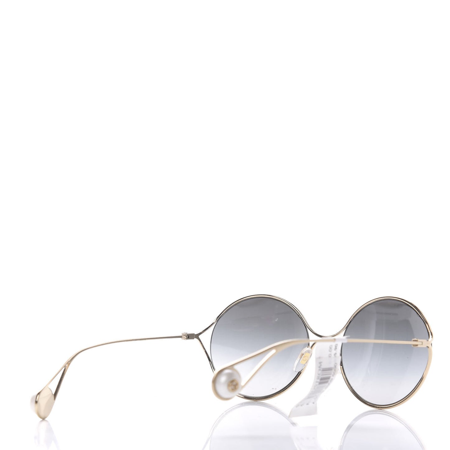 Round Pearl Tip Sunglasses GG0253S Gold