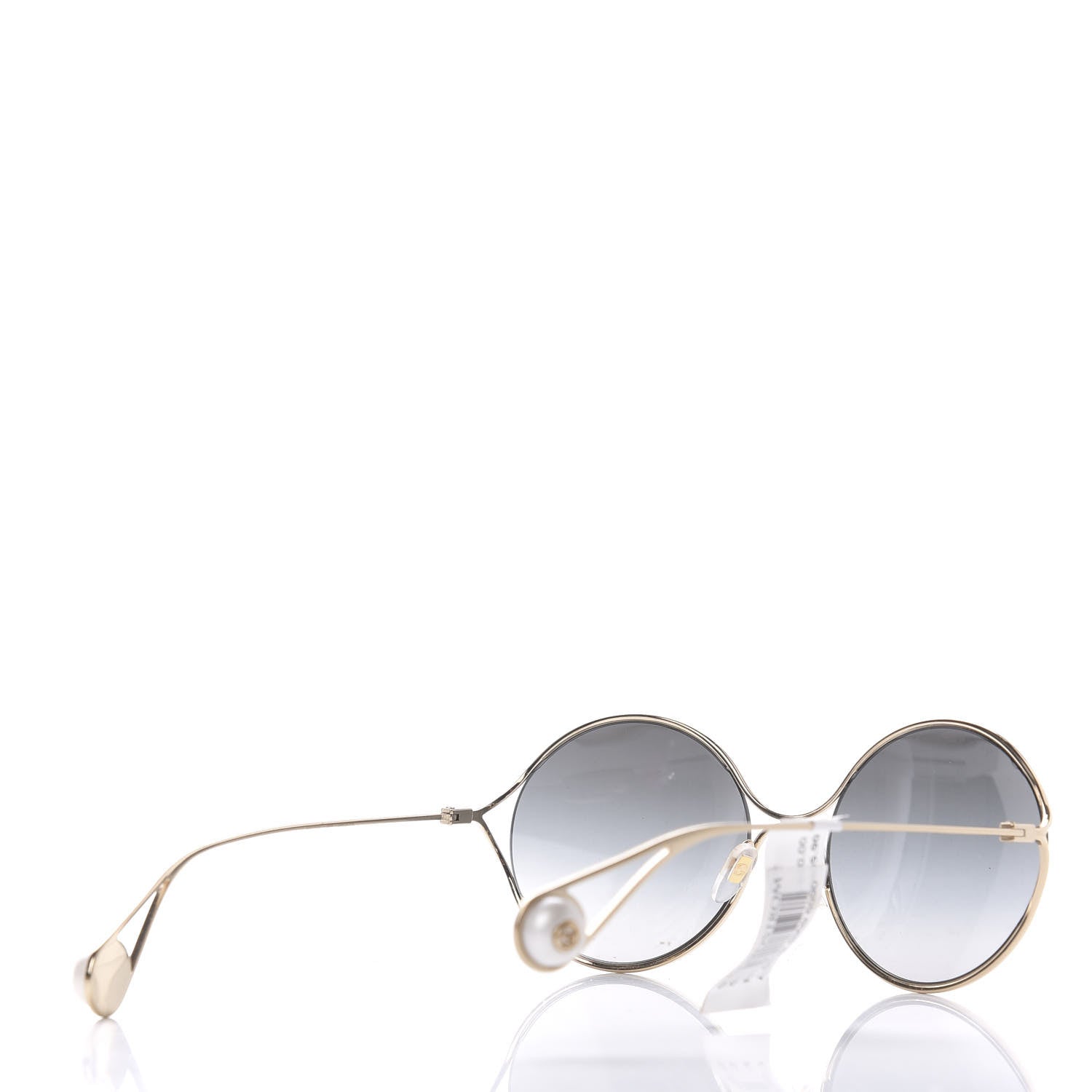Gucci Round Pearl Tip Sunglasses GG0253S Gold 4 of 8