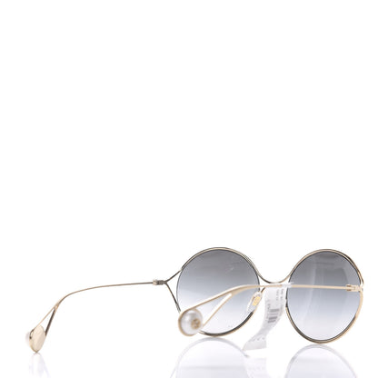 Gucci Round Pearl Tip Sunglasses GG0253S Gold 4 of 8