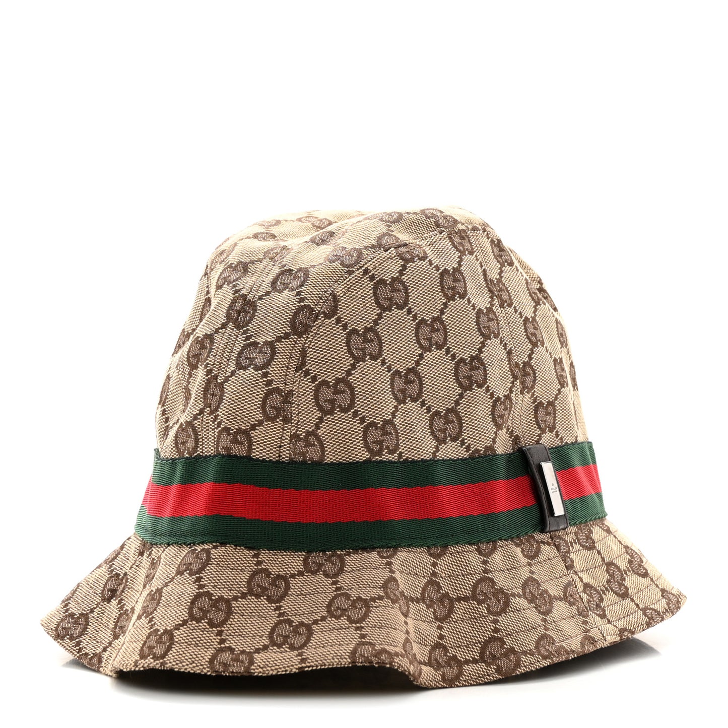 GG Monogram Web Bucket Hat M Brown