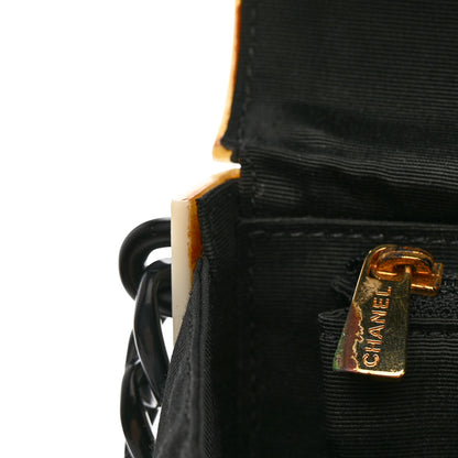Chanel Acrylic Single Flap Black White 14 of 15