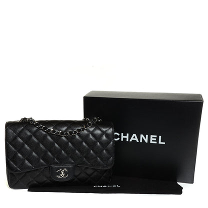 Chanel Caviar Quilted Jumbo Single Flap Black 5 of 9