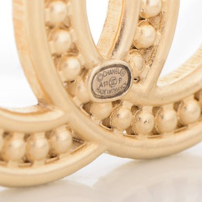 Chanel Pearl Baguette Crystal CC Brooch Gold 4 of 5