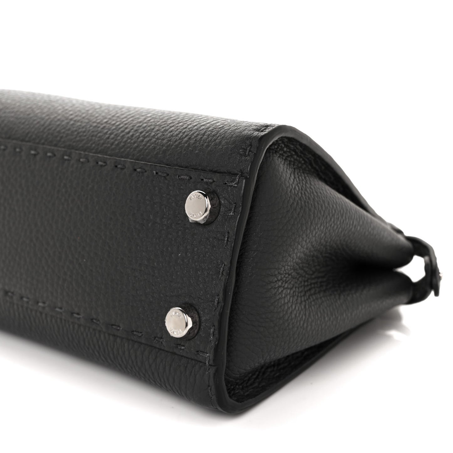 Cuoio Romano Selleria Bi-Color Mini Peekaboo Iconic Satchel Asfalto Latte