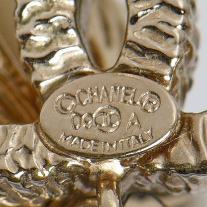 Chanel Crystal Pearl CC Drop Earrings Gold 5 of 5
