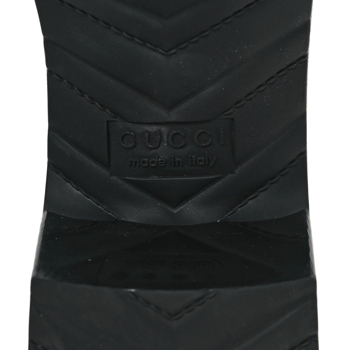 Rubber Gucci Logo Womens Platform 20/60mm Slide Sandals 40 Black