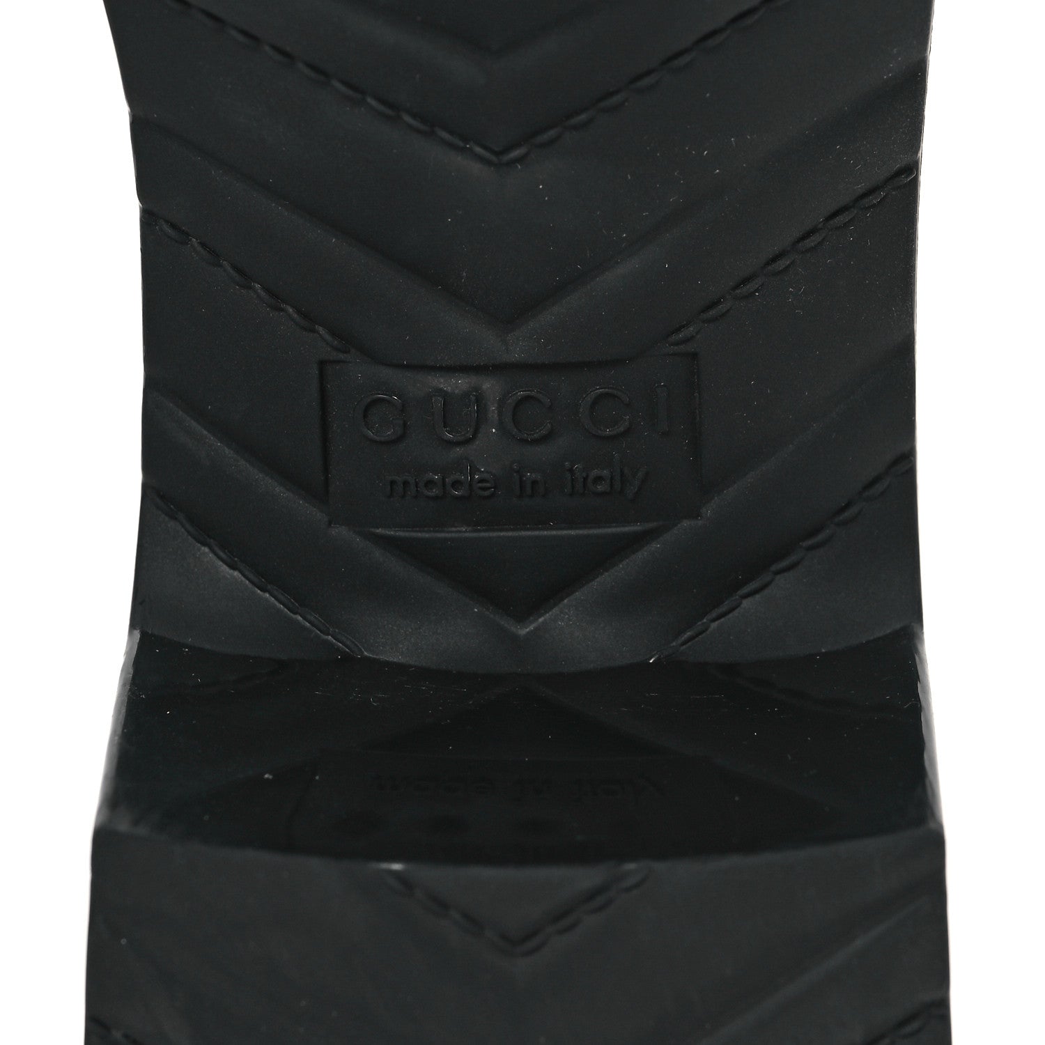 Gucci Rubber Gucci Logo Womens Platform 20/60mm Slide Sandals 40 Black 7 of 11