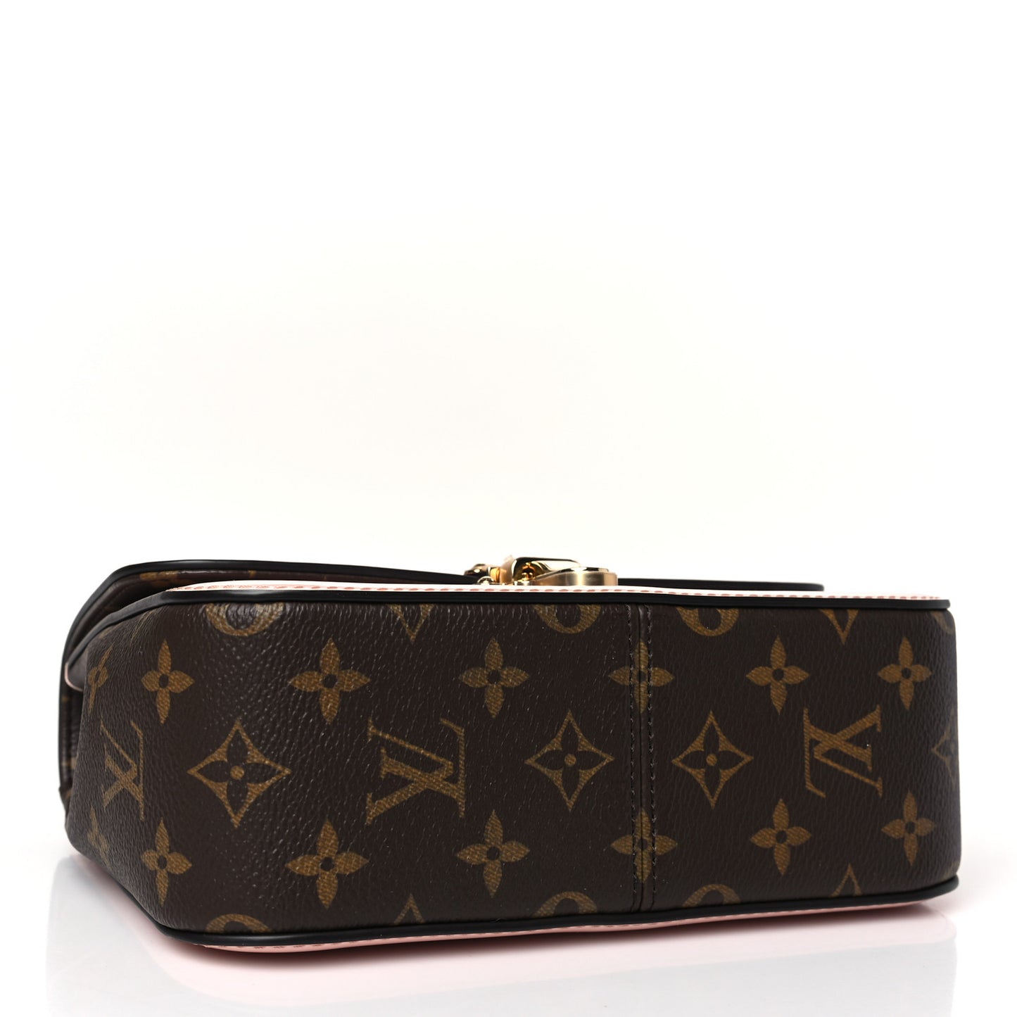 Patent Calfskin Monogram Cherrywood BB Rose Ballerine