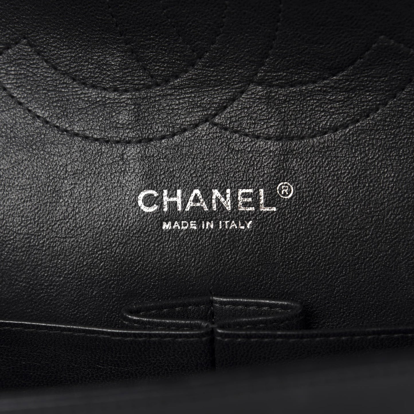 Patent Quilted Jumbo Double Flap Black