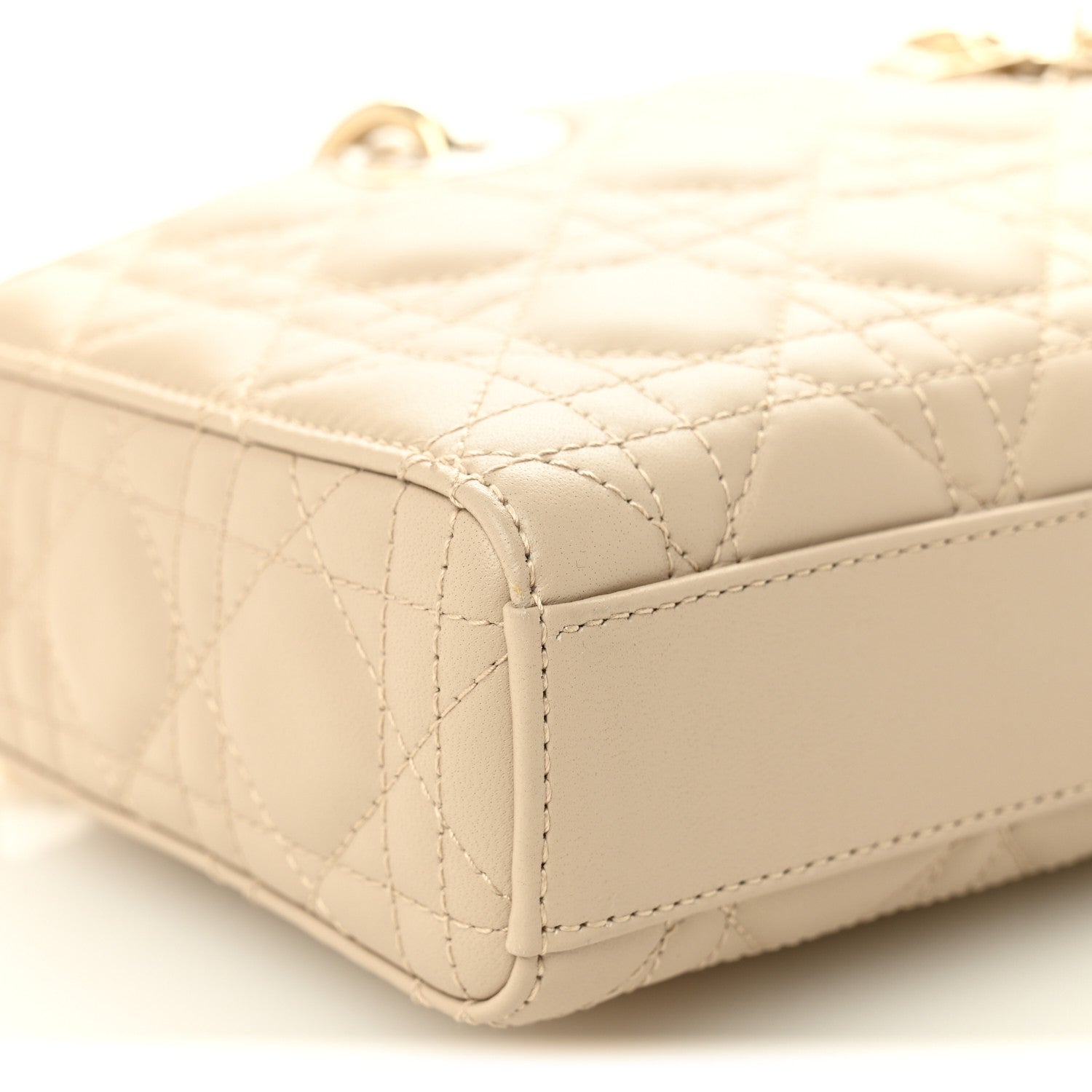 Christian Dior Lambskin Cannage Medium Lady D-Joy Sand 9 of 10