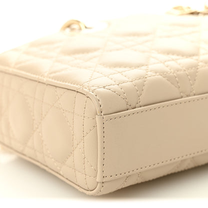 Christian Dior Lambskin Cannage Medium Lady D-Joy Sand 9 of 10