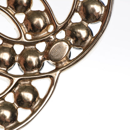 Chanel Pearl CC Brooch Gold Black 4 of 4