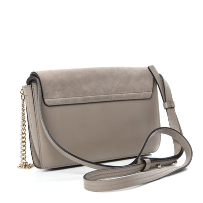 Chloe Suede Calfskin Small Faye Shoulder Bag Motty Grey 3 of 9