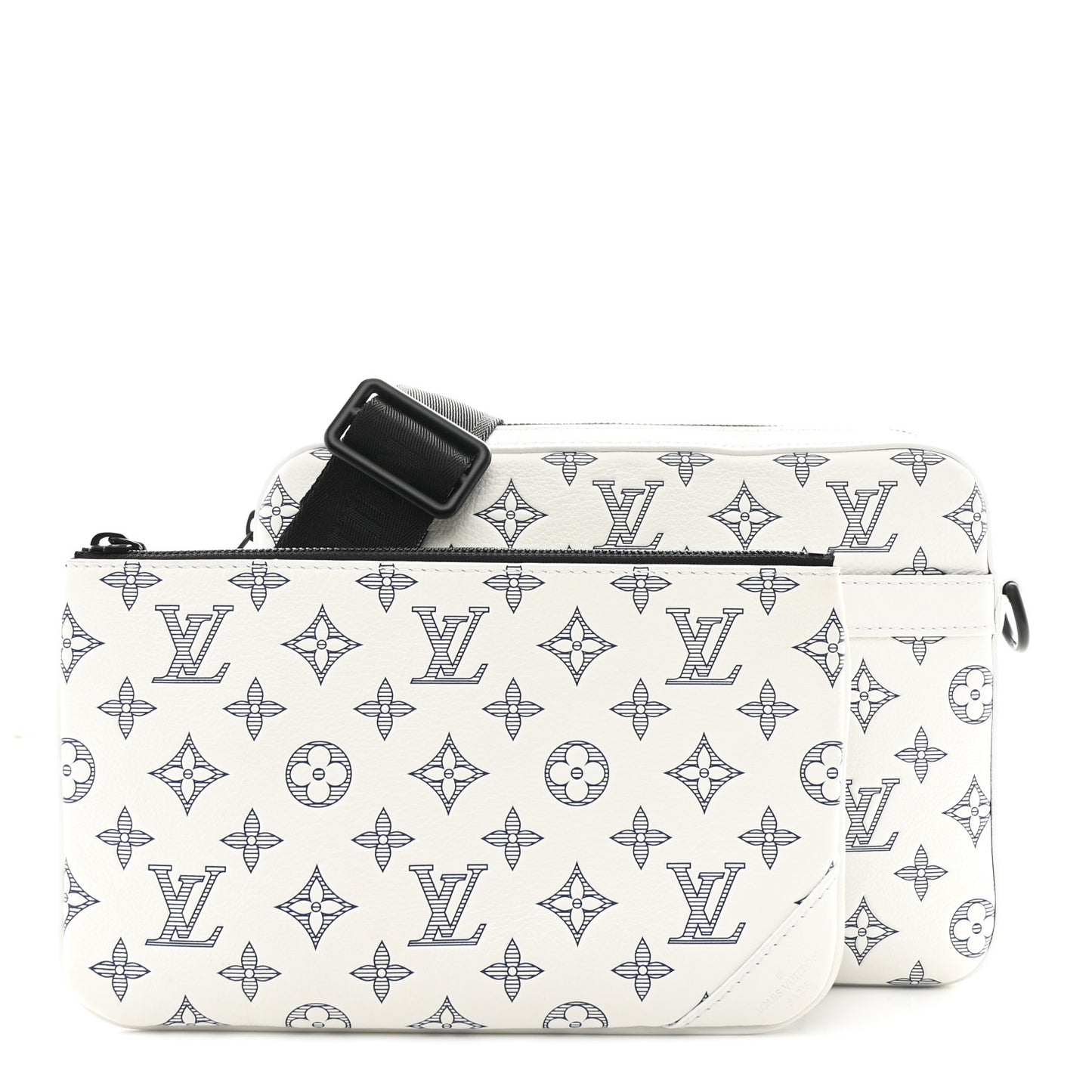Monogram Shadow G65 Trio Messenger White