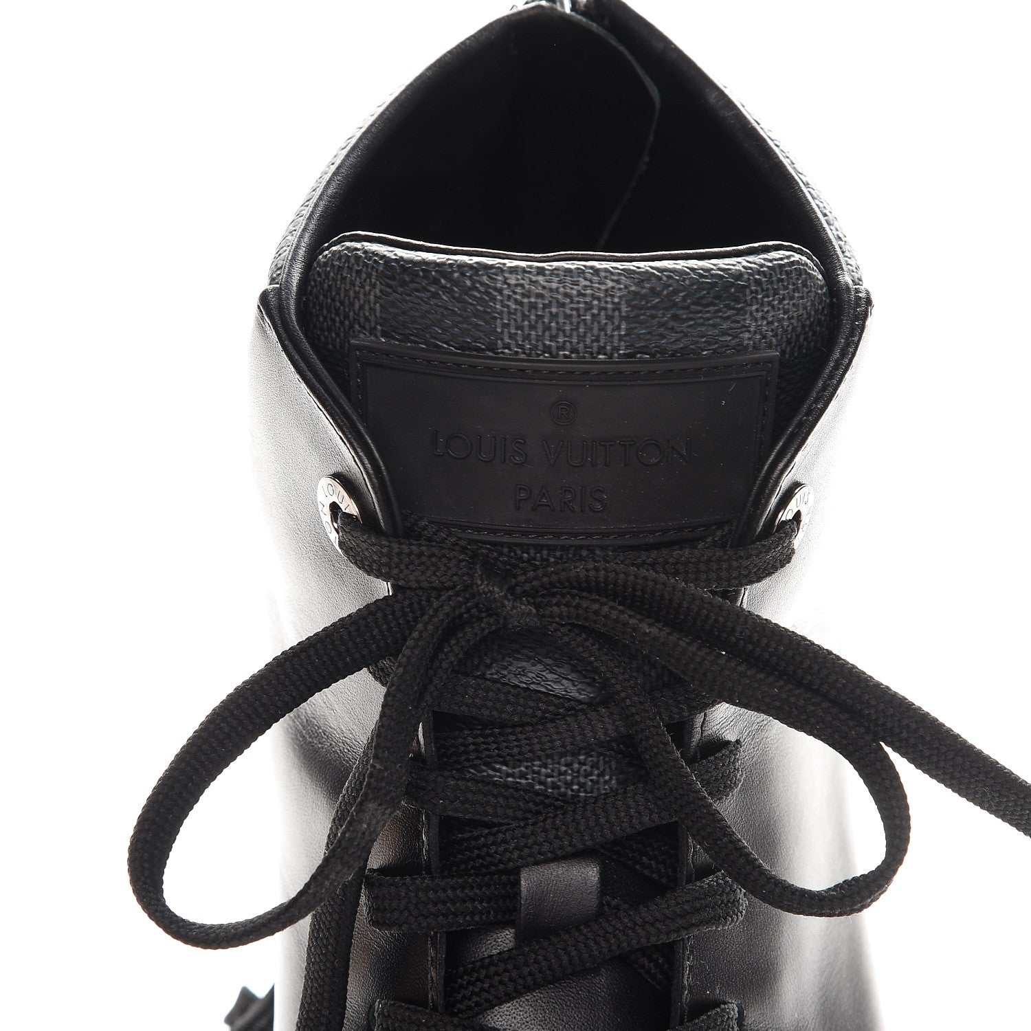 Louis Vuitton Damier Graphite Calfskin Line Up Sneaker Boots 10 Black 8 of 9