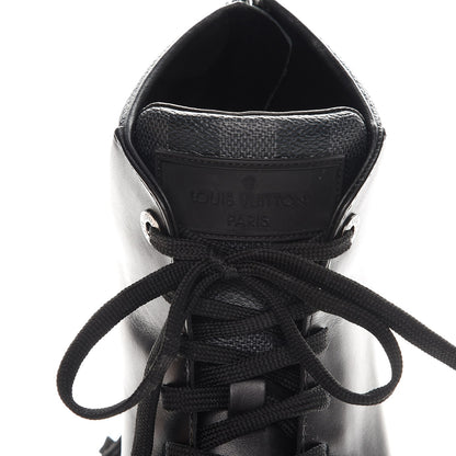 Louis Vuitton Damier Graphite Calfskin Line Up Sneaker Boots 10 Black 8 of 9
