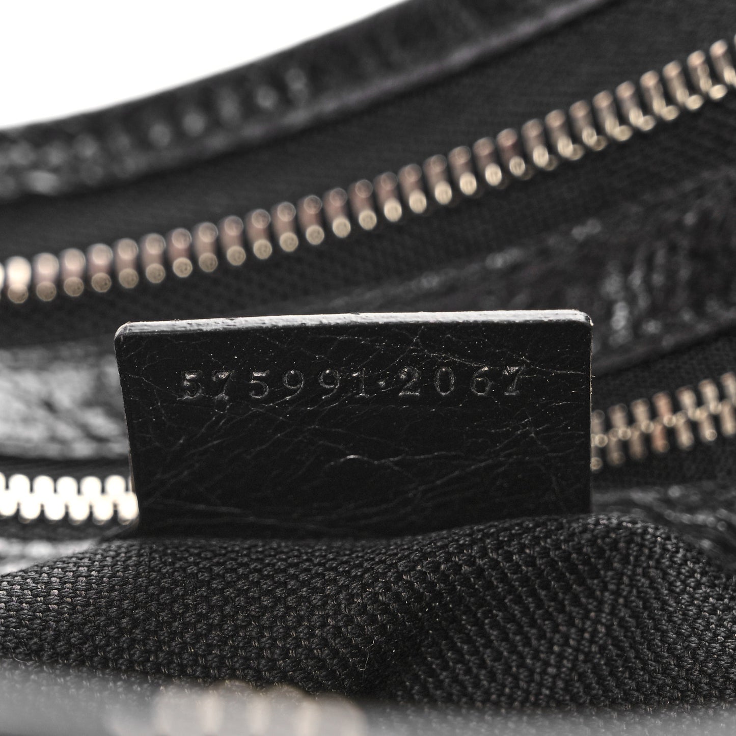 Fluffy Calfskin Morpheus Zip Pouch Black