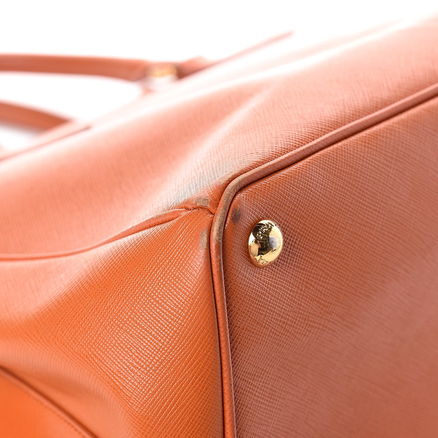 Saffiano Large Galleria Double Zip Tote Papaya