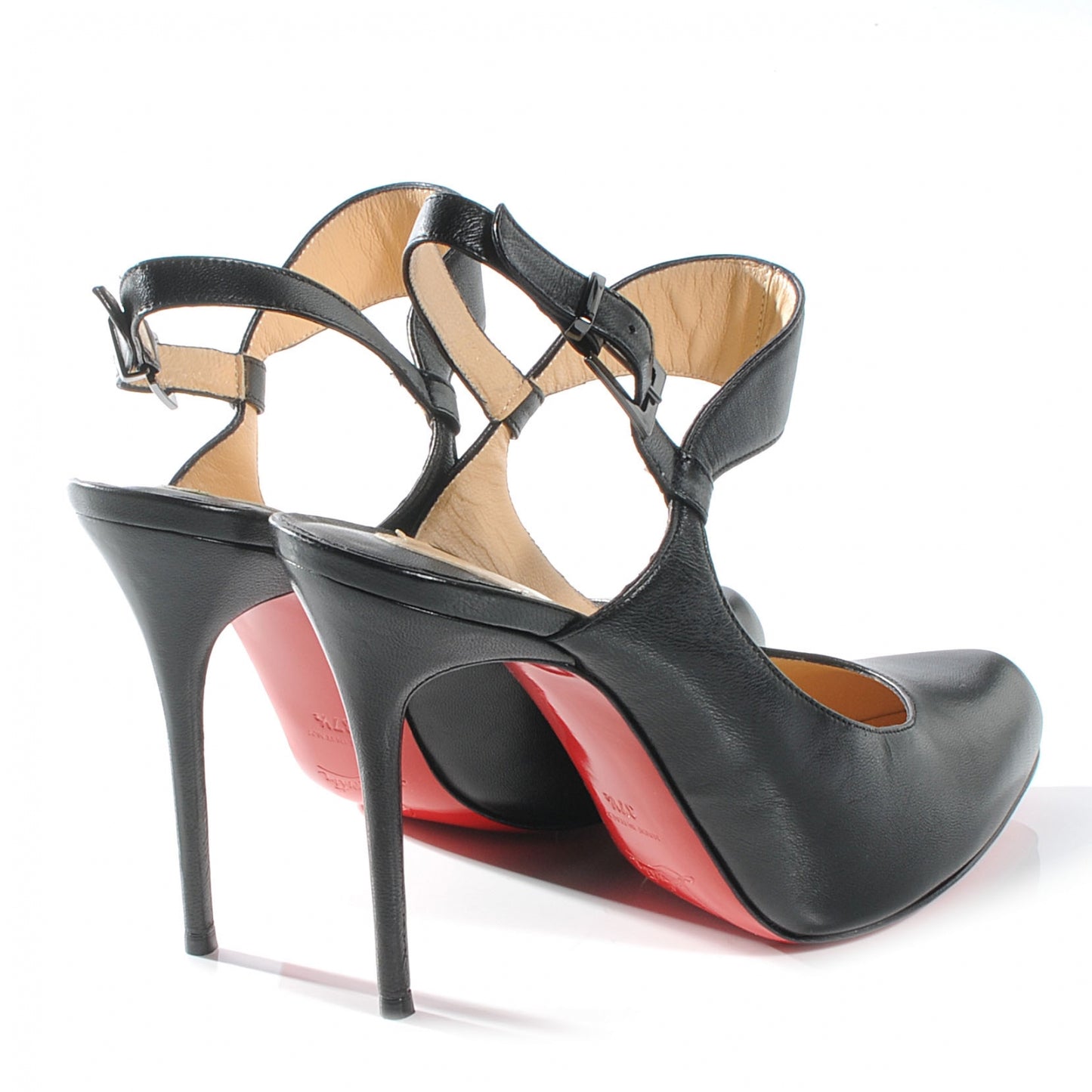 Nappa Hippique 100 Slingback Heels 37.5 Black