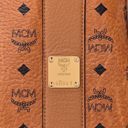 MCM Visetos Large Liz Reversible Shopper Tote Cognac 13 of 14