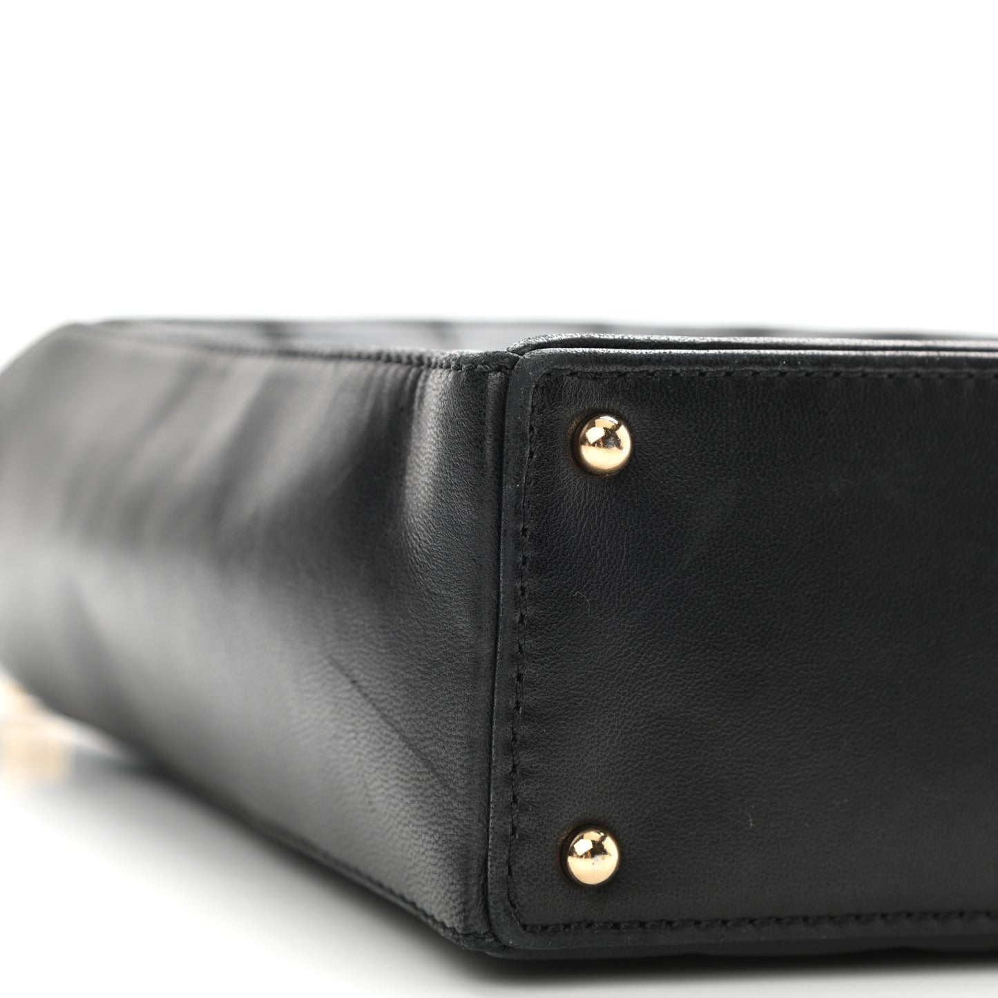 Lambskin Quilted Small Chocolate Bar Shoulder Bag Black